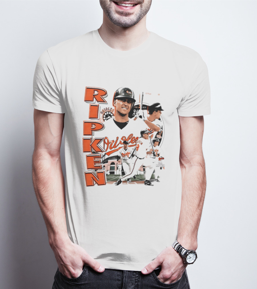 Ripken Baltimore Orioles MLB 2026 Collage Baseball Themed Fan Wear T-Shirt