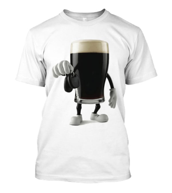 Guinness Beer Pint Holding Car Keys T-Shirt