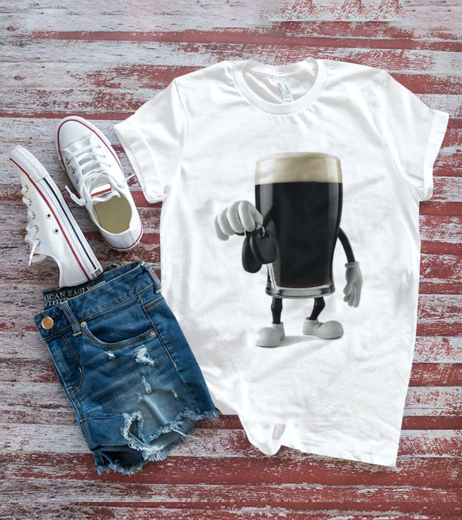Guinness Beer Pint Holding Car Keys T-Shirt