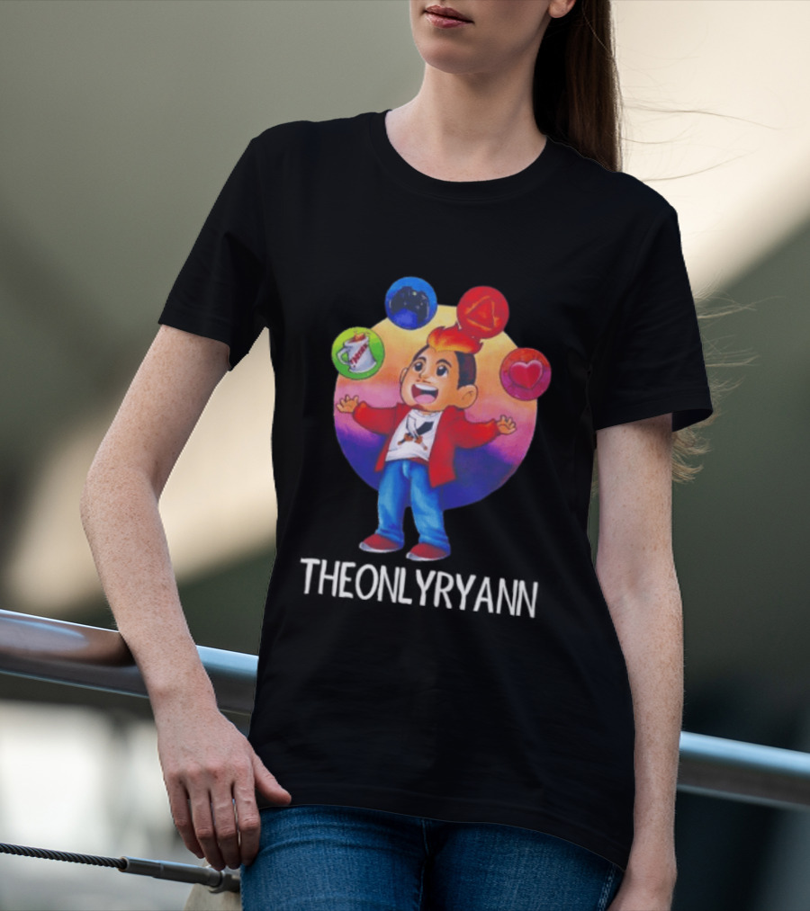 THEONLYRYANN Colorful Iconic YouTuber Gaming T-Shirt