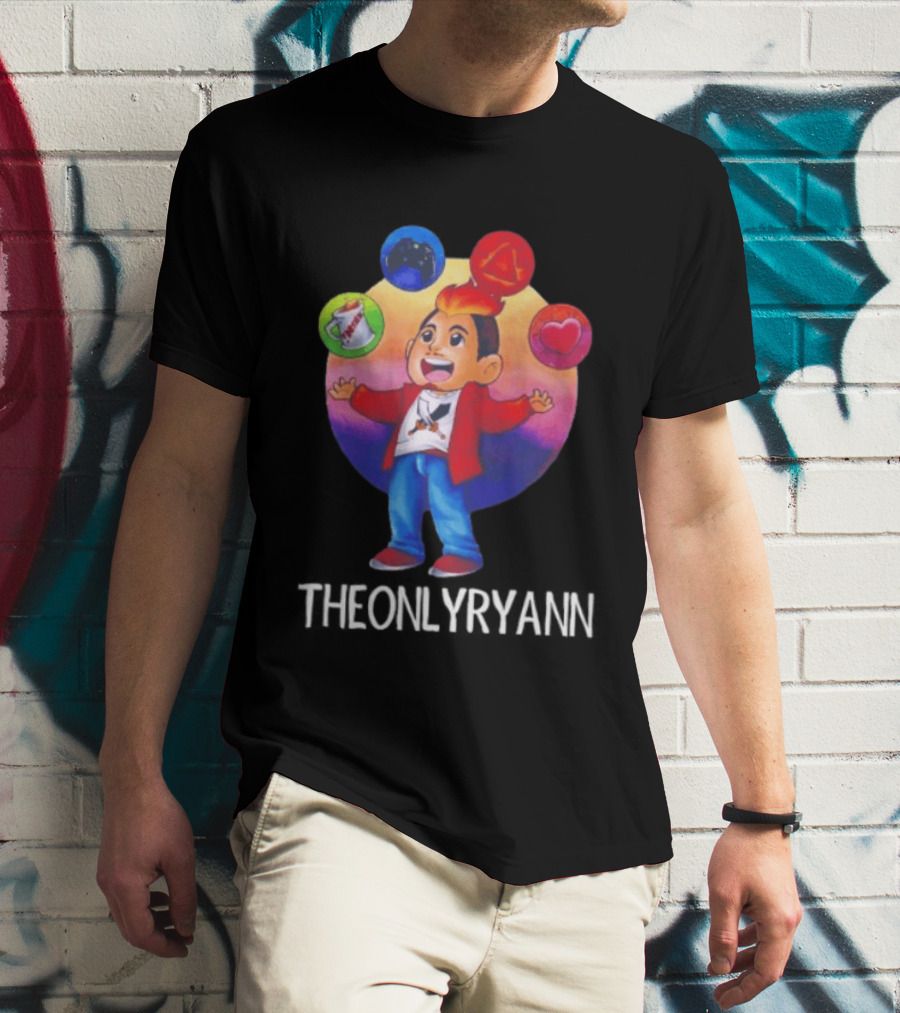 THEONLYRYANN Colorful Iconic YouTuber Gaming T-Shirt