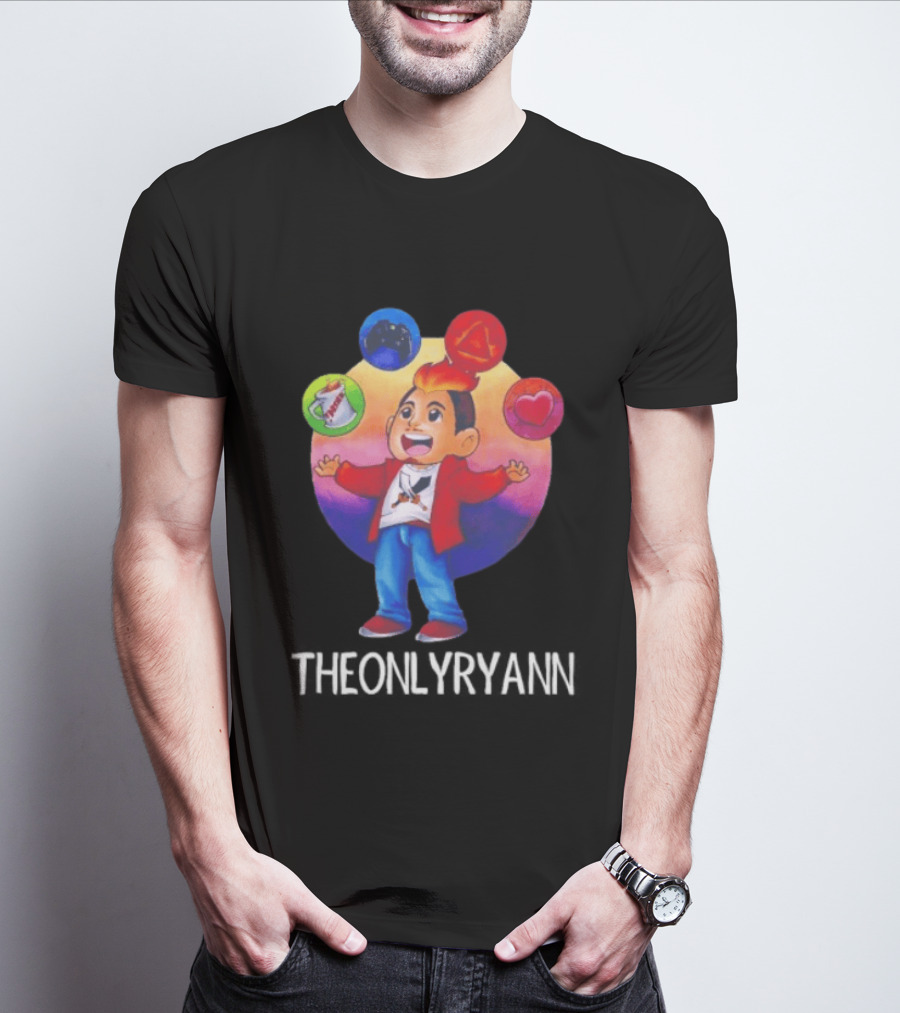 THEONLYRYANN Colorful Iconic YouTuber Gaming T-Shirt
