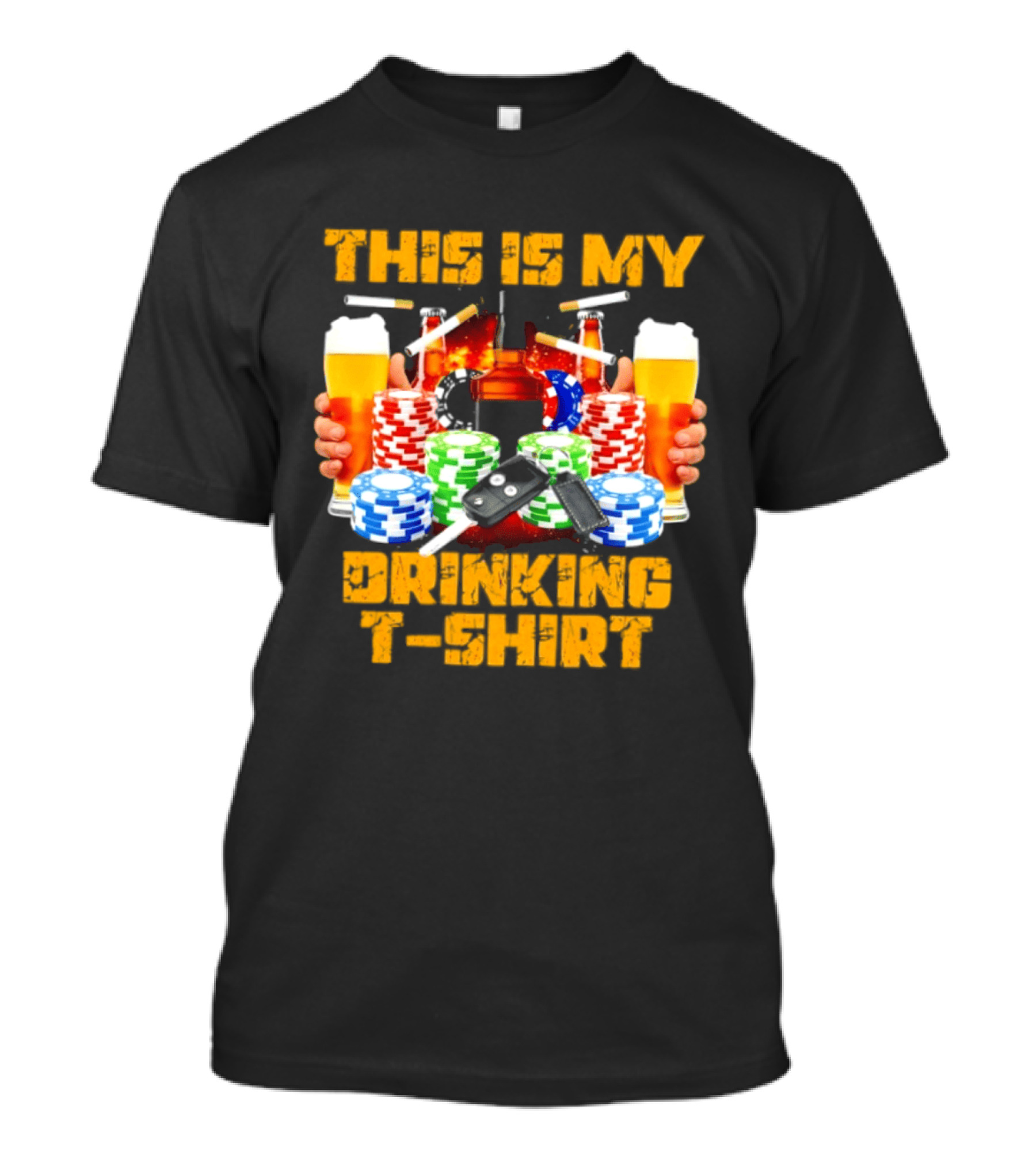 This Is My Drinking Beer Whiskey Poker T T-Shirt