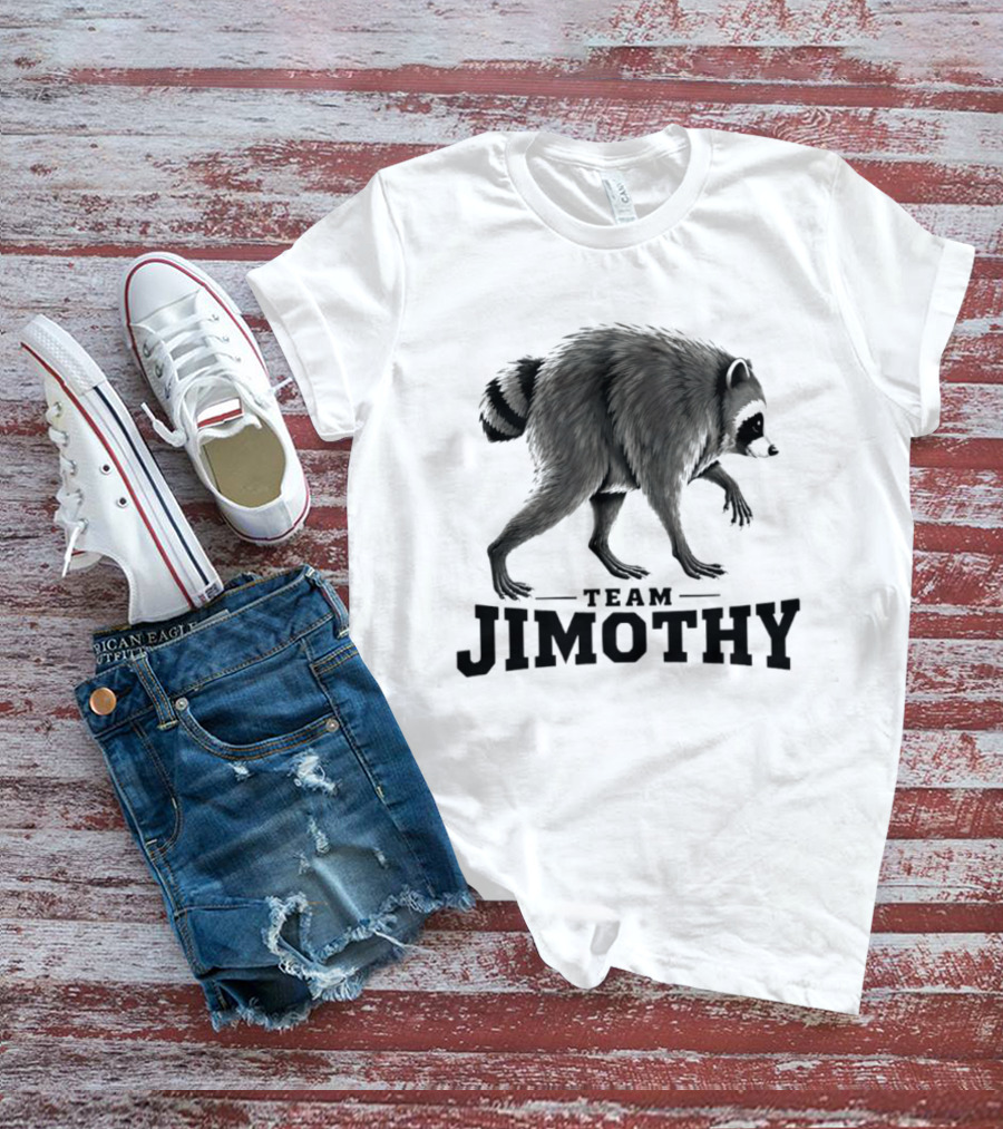 Team Jimothy Raccoon Walking T-Shirt