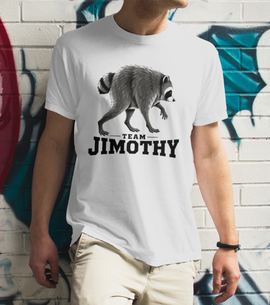 Team Jimothy Raccoon Walking T-Shirt