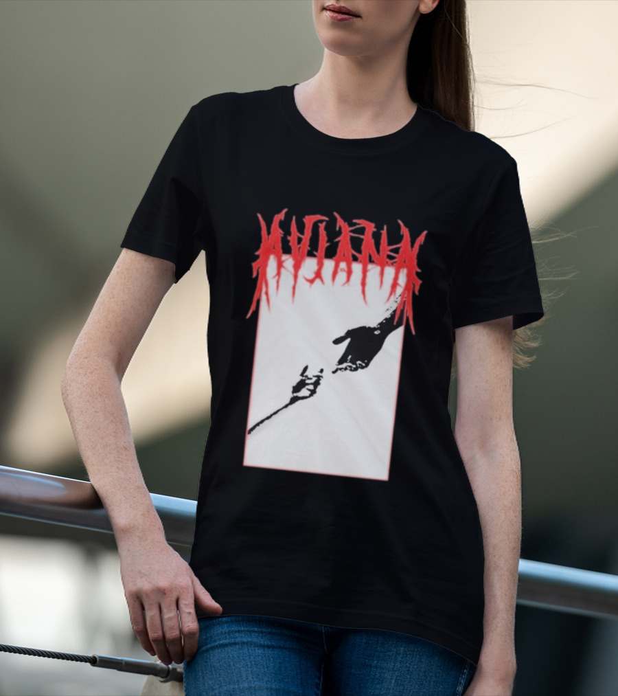 Aviana Death Corporation Hands Graphic Black And Red T-Shirt