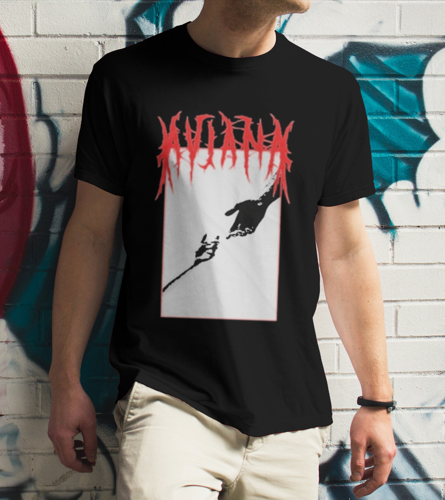 Aviana Death Corporation Hands Graphic Black And Red T-Shirt