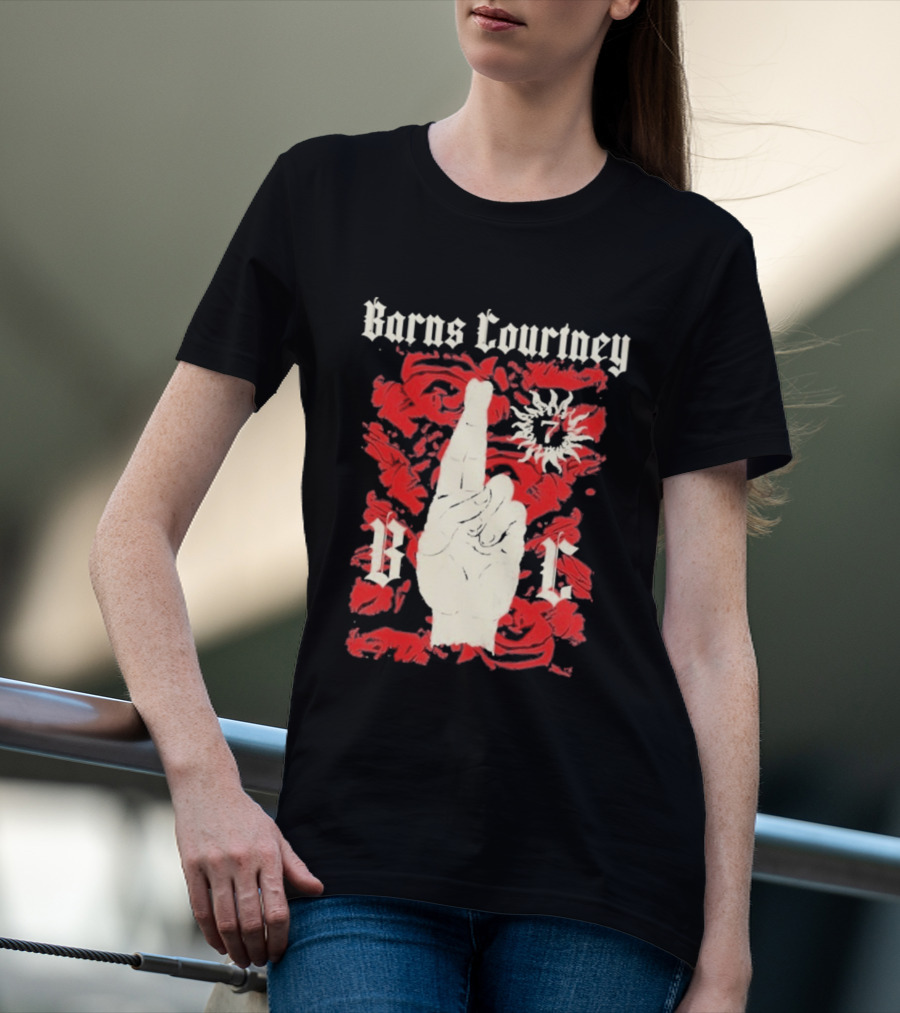 Barns Courtney Icon Roses Crossed Fingers V I C T-Shirt