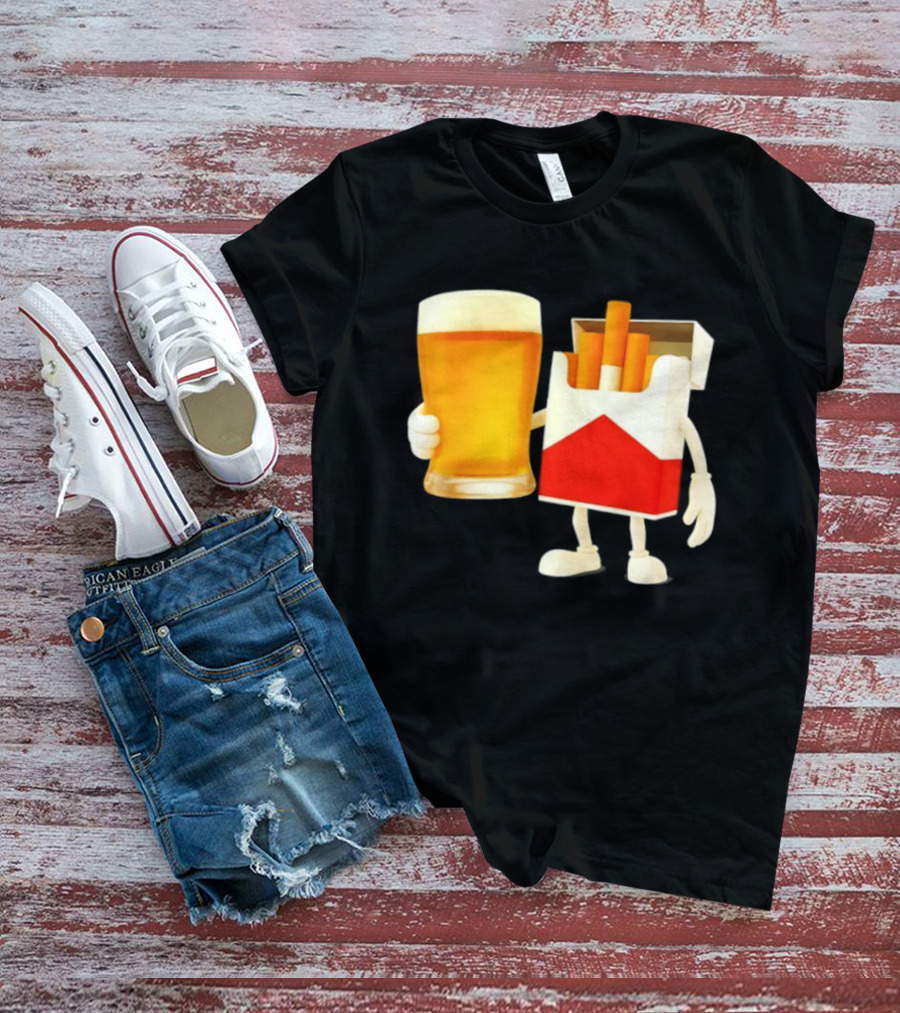 Beer And Marlboro Cigarettes Friendship Meme T-Shirt