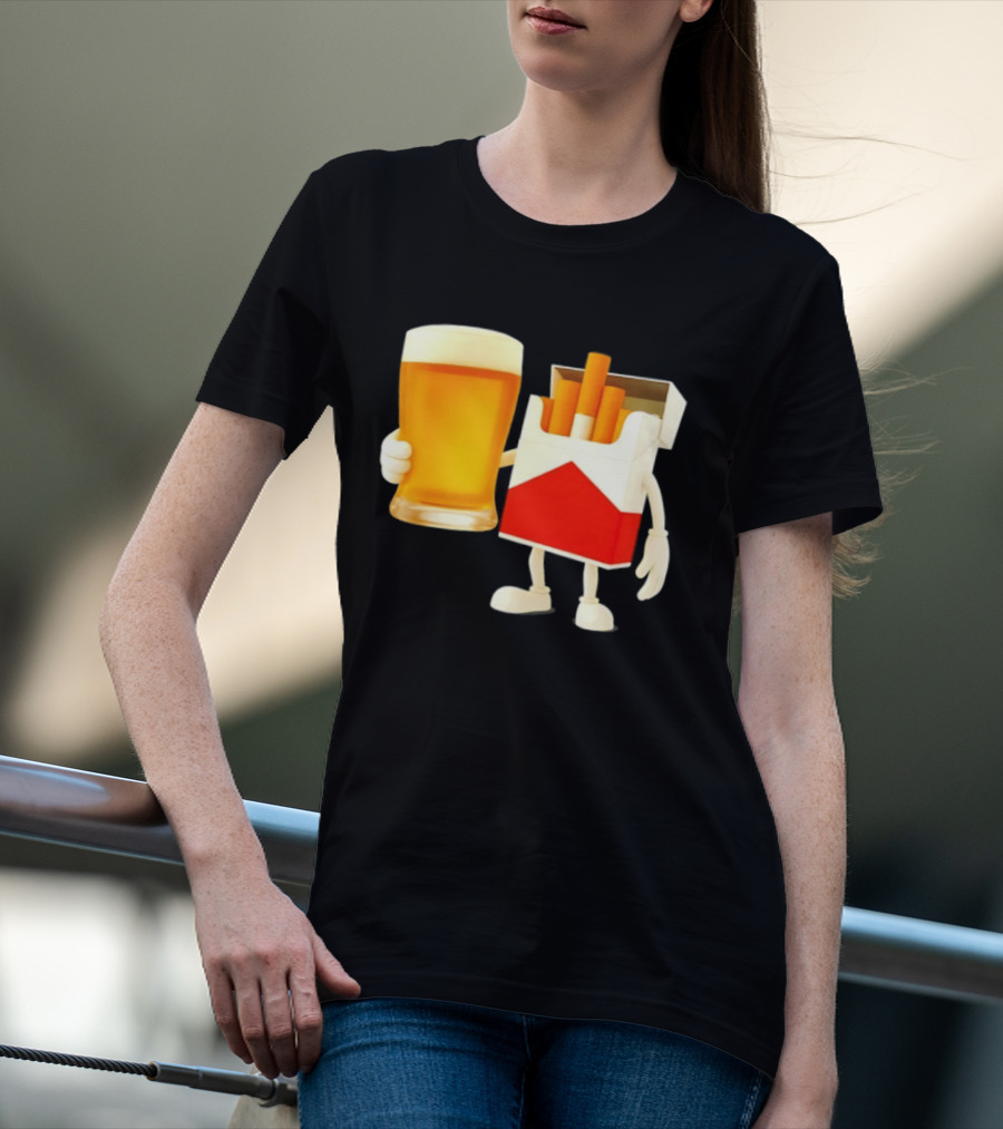 Beer And Marlboro Cigarettes Friendship Meme T-Shirt