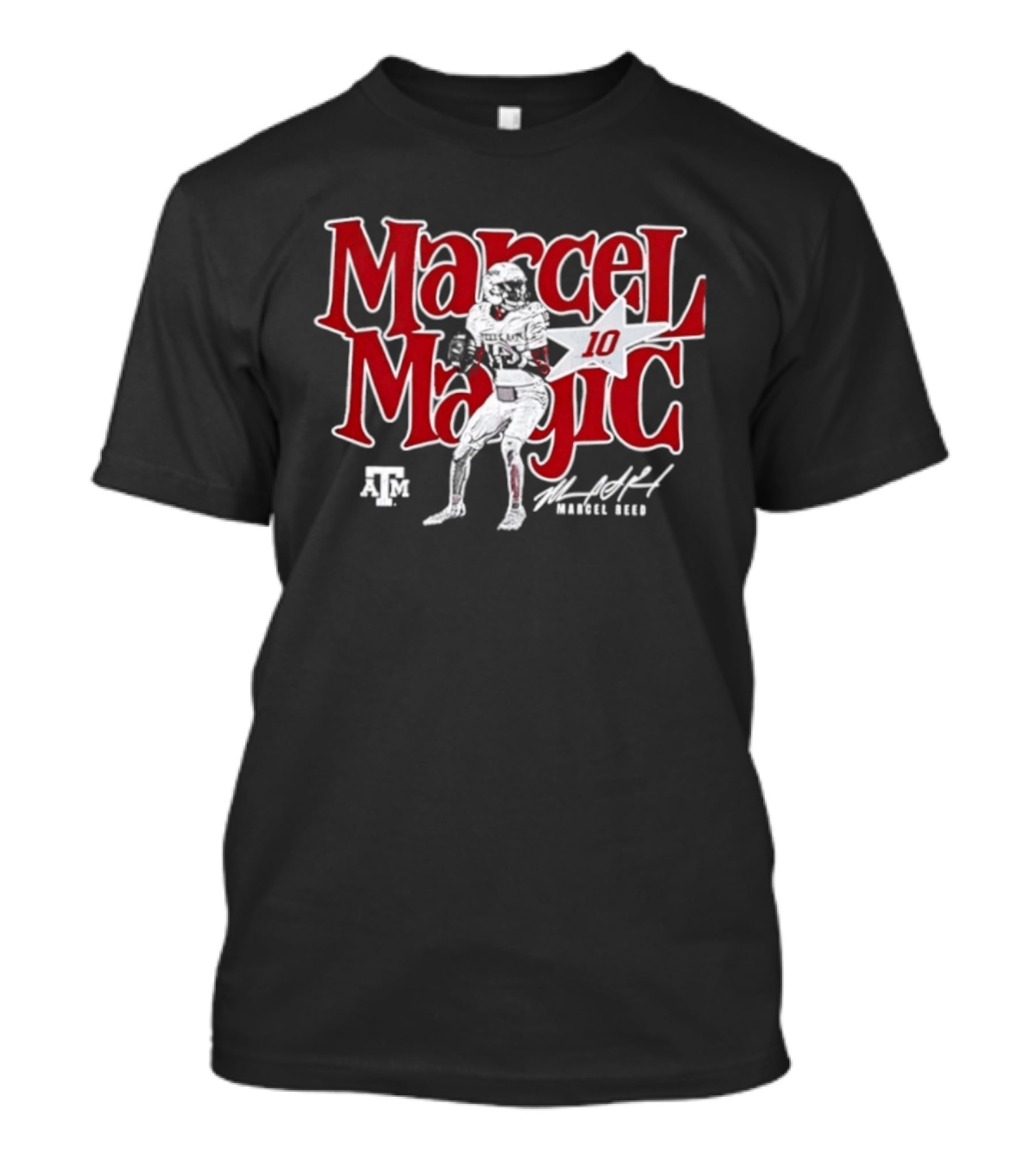 Texas A&M Aggies Marcel Reed 10 Marcel Magic Player Signature T-Shirt
