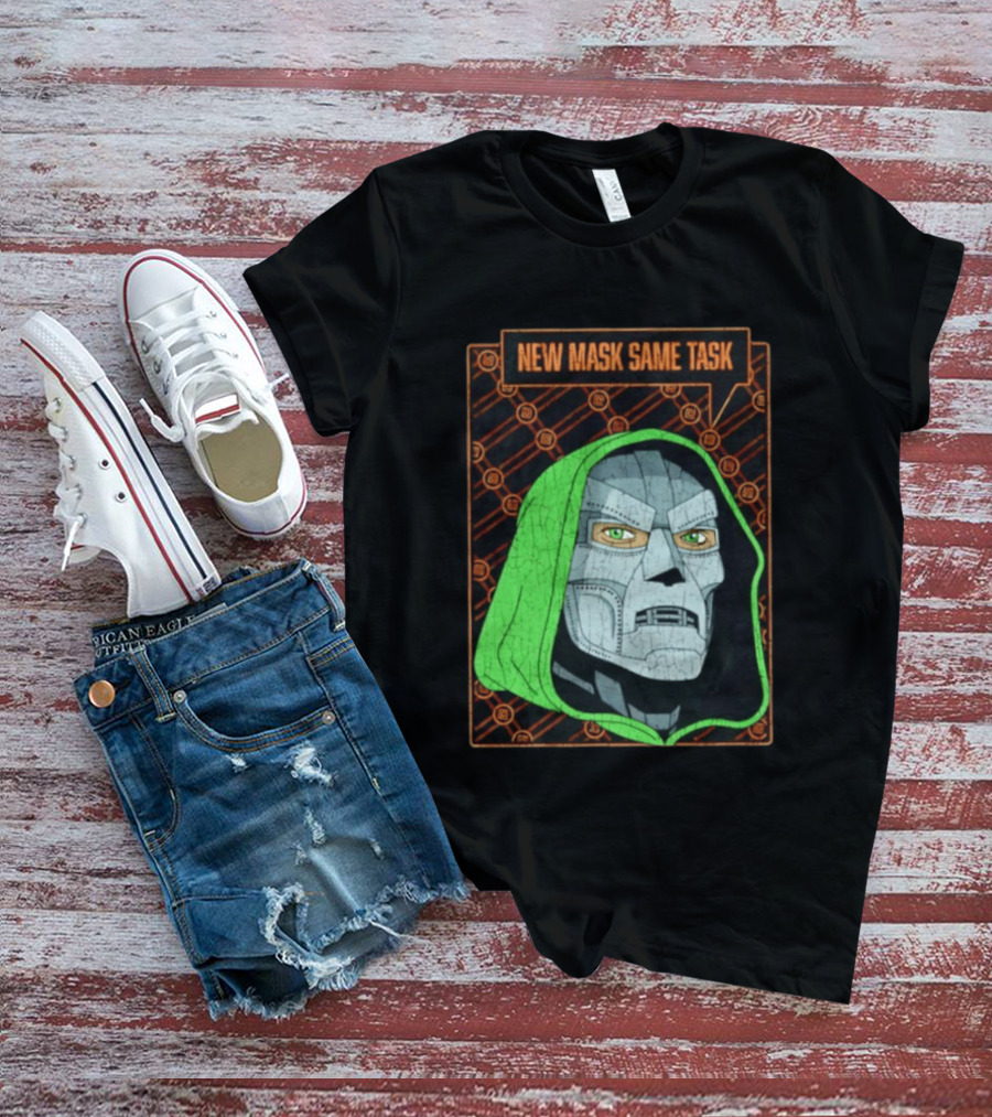 New Mask Same Task Doctor Doom Marvel Villain Green Hood Comic Book Hero T-Shirt