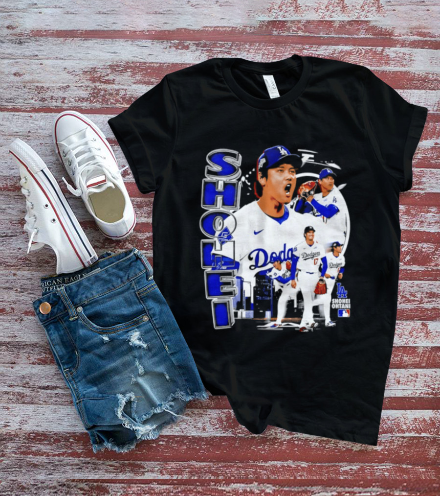 Shohei Ohtani Los Angeles Dodgers MLB 2026 Dodgers Collage T-Shirt