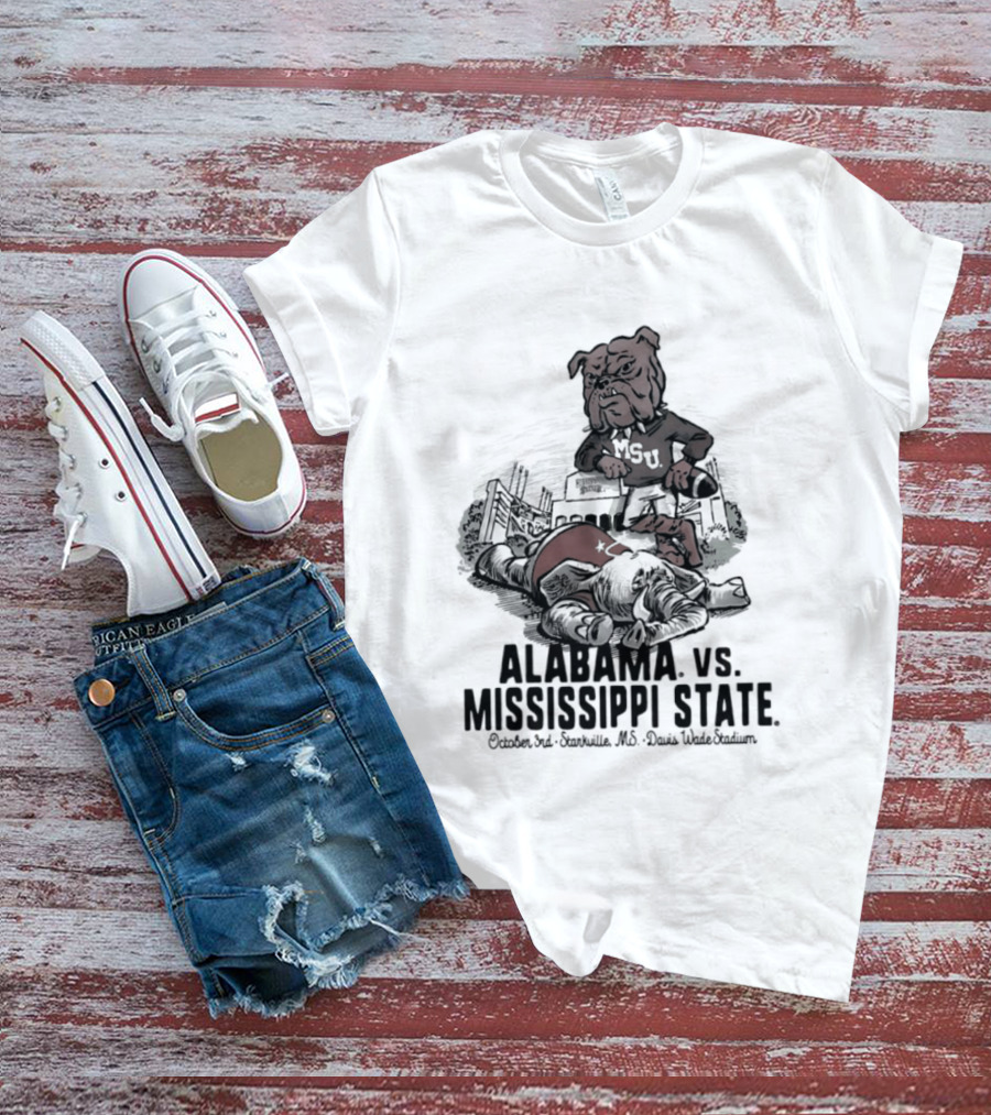 Alabama Vs Mississippi State October 3rd Starkville MS Davis Wade Stadium MSU T-Shirt