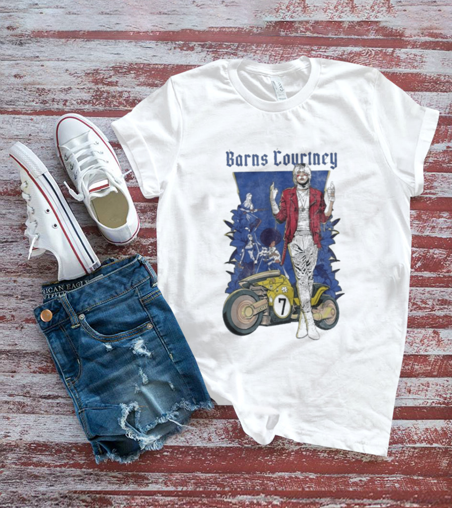 Barns Courtney Lucky 7 Anime Motorcycle And Music T-Shirt