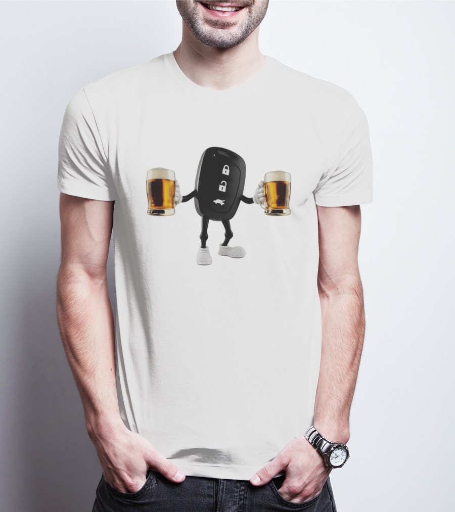 Car Keys Beer S Lock Unlock Funny Meme T-Shirt