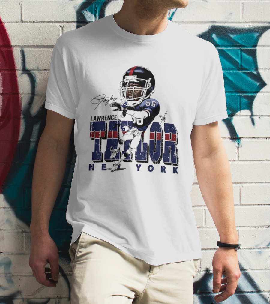 Lawrence Taylor New York Giants Bruce Stark Caricature 56 T-Shirt