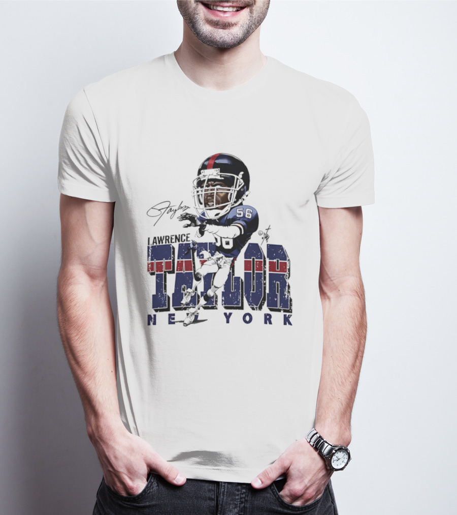 Lawrence Taylor New York Giants Bruce Stark Caricature 56 T-Shirt