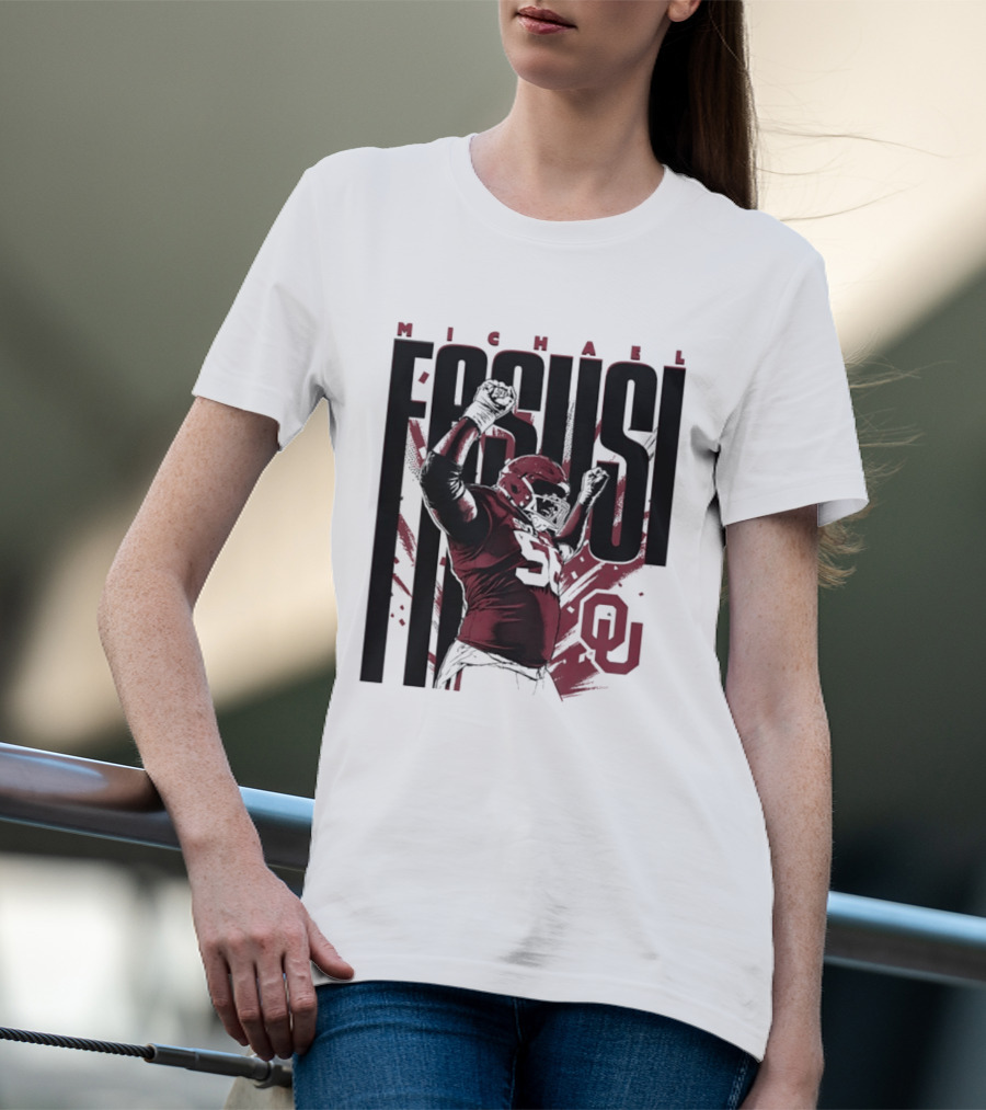 Michael Fasusi Oklahoma Sooners Football NCAA Player OU T-Shirt