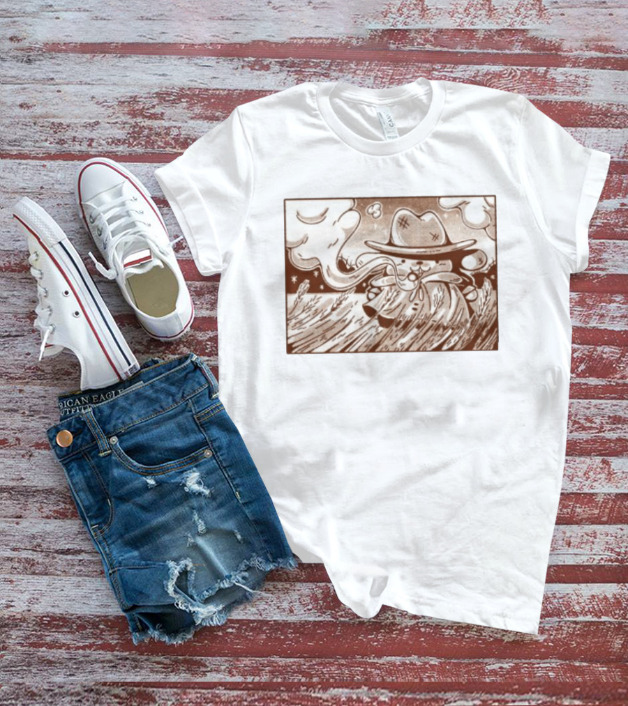 Pompompurin Detective Adventure In Wheat Field Sanrio Scene T-Shirt