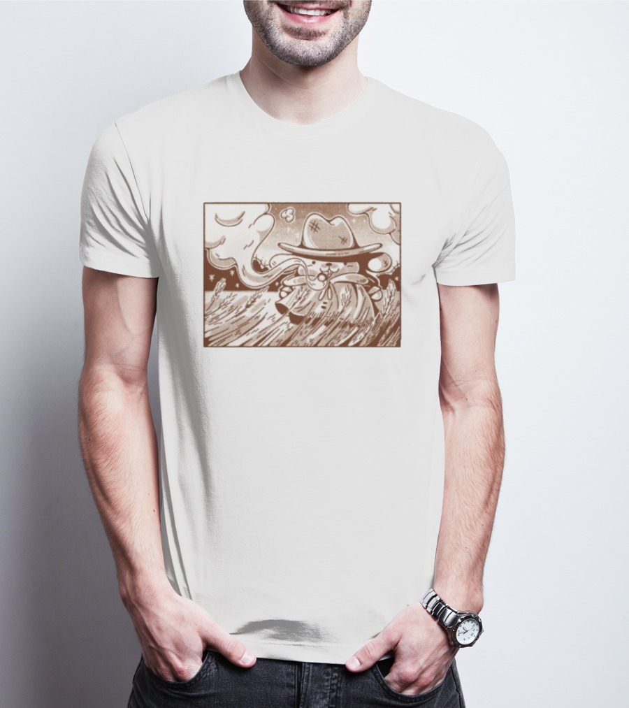 Pompompurin Detective Adventure In Wheat Field Sanrio Scene T-Shirt