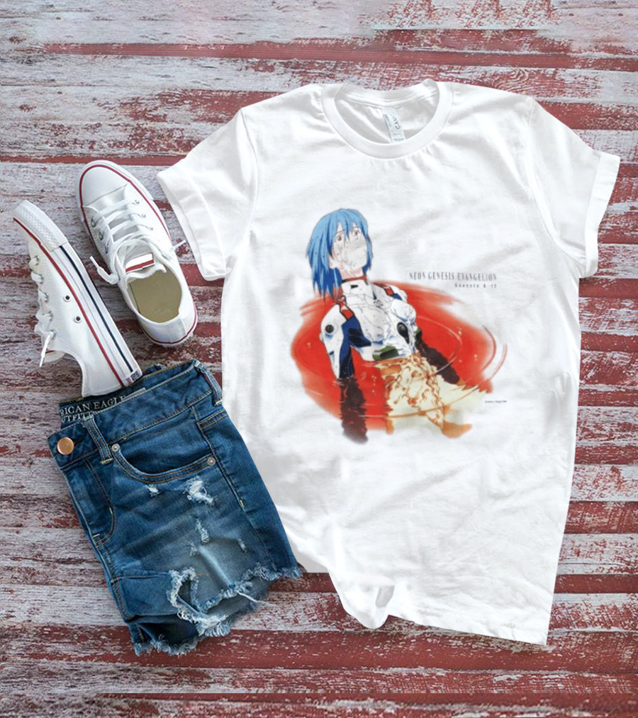 Rei Ayanami Neon Genesis Evangelion Genesis 0 12 Plugsuit Floating Red Liquid Scene T-Shirt