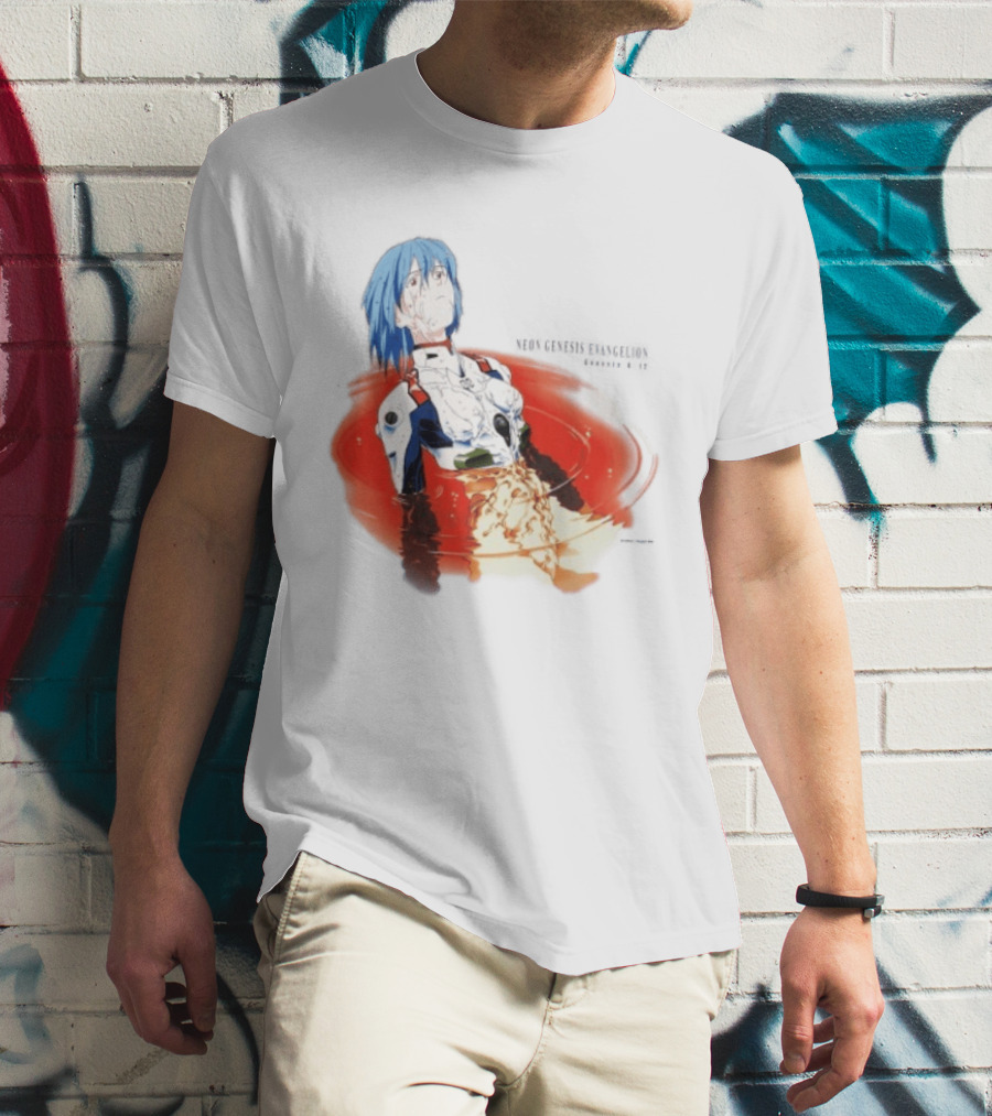 Rei Ayanami Neon Genesis Evangelion Genesis 0 12 Plugsuit Floating Red Liquid Scene T-Shirt