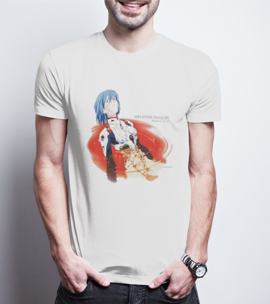 Rei Ayanami Neon Genesis Evangelion Genesis 0 12 Plugsuit Floating Red Liquid Scene T-Shirt