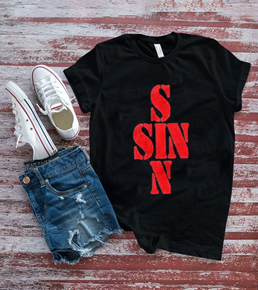 21 Savage NYC SINN Red Sin Cross T-Shirt