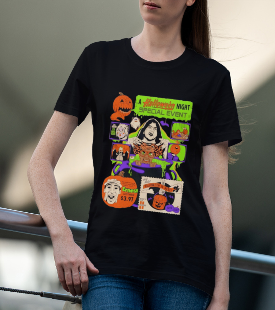 Halloween Special Event Ernest Latex Mask $3.97 Includes Free Gift Spooky Night T-Shirt