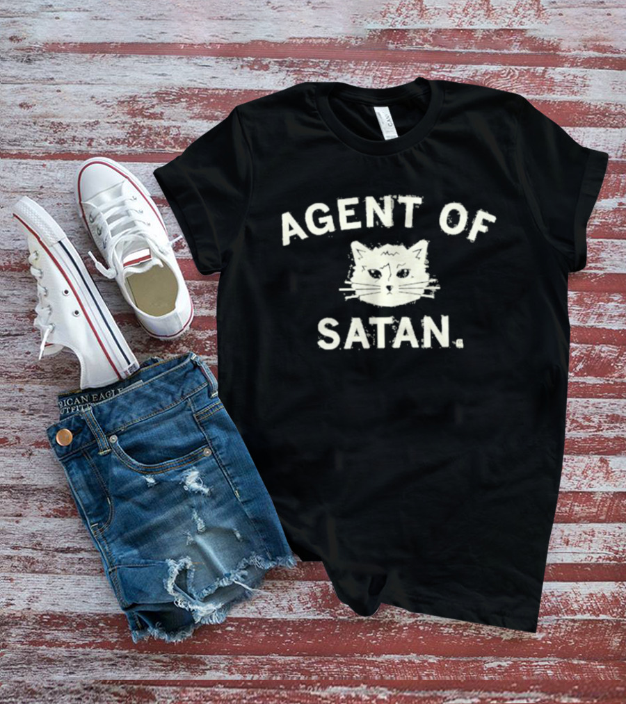 Agent Of Satan Cat Funny Cat Lover Humor T-Shirt
