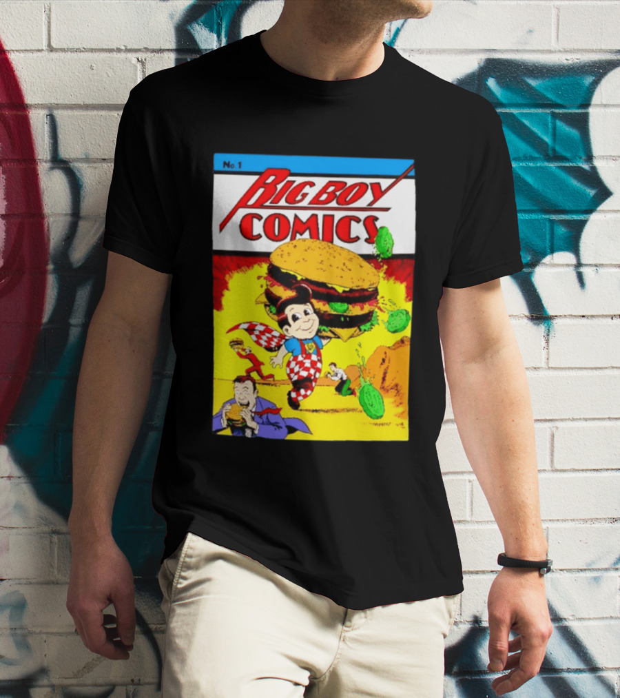 Big Boy Comics No 1 Hamburger Adventure Retro Comic Cover T-Shirt