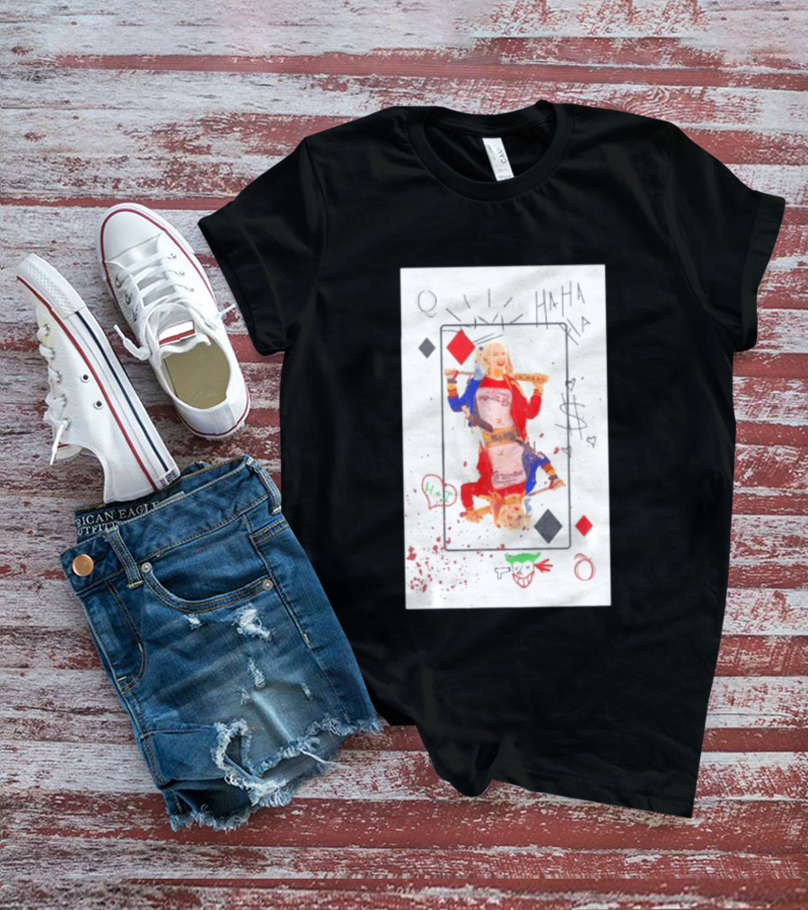 Harley Quinn Playing Card Queen HAHA DC Comics Joker T-Shirt