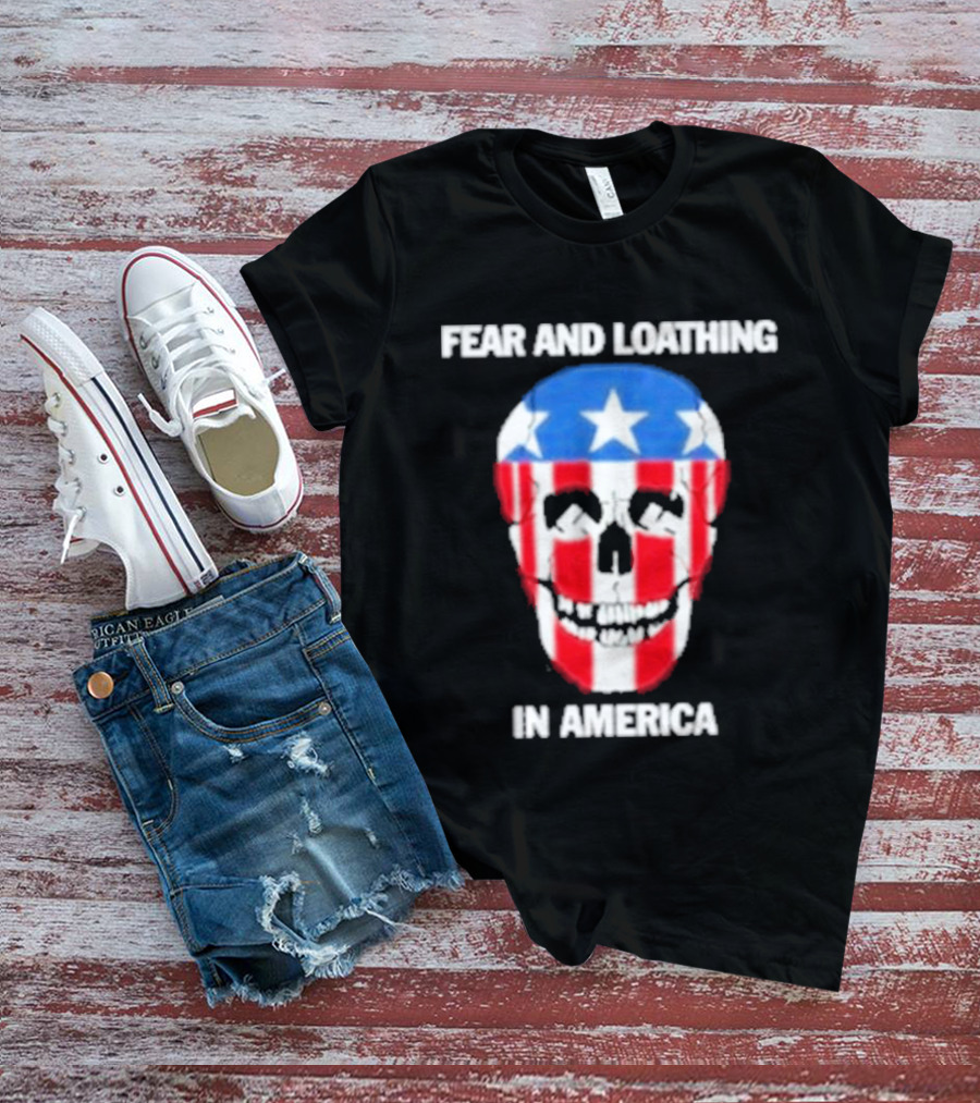 Fear And Loathing In America Skull Stars Stripes T-Shirt
