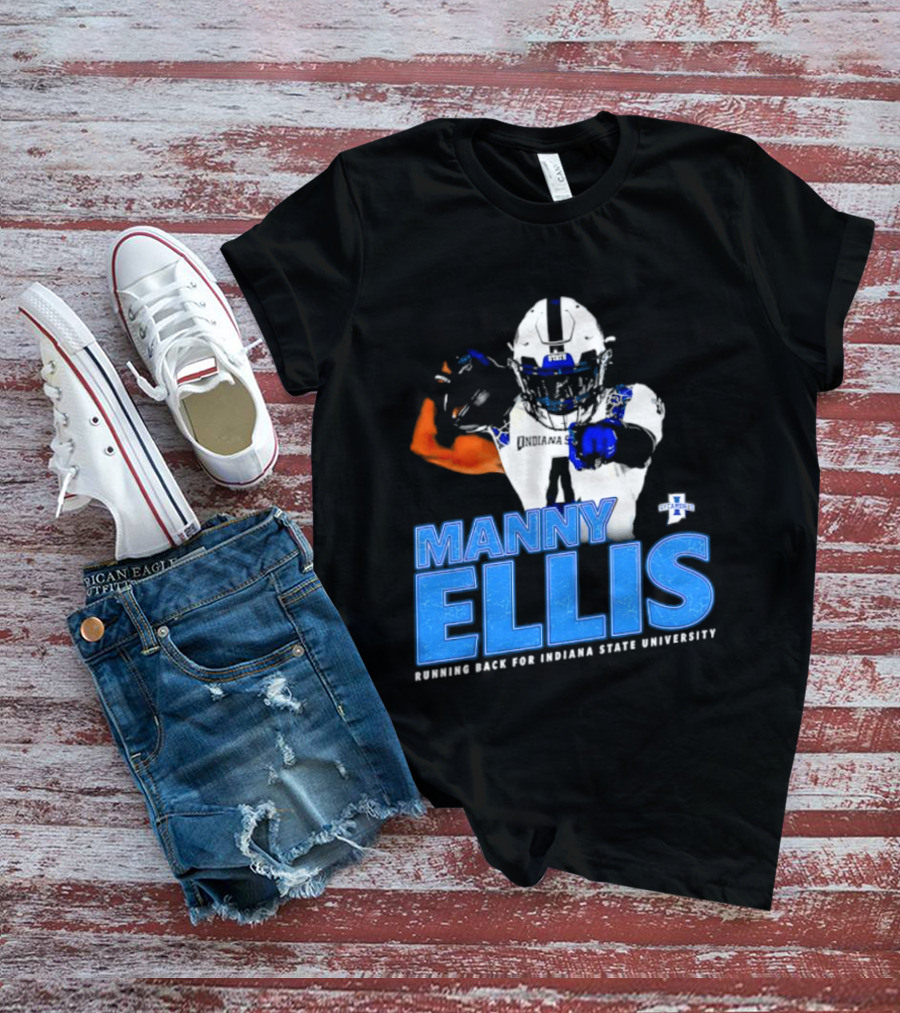 Manny Ellis Indiana State University Football Running Back T-Shirt