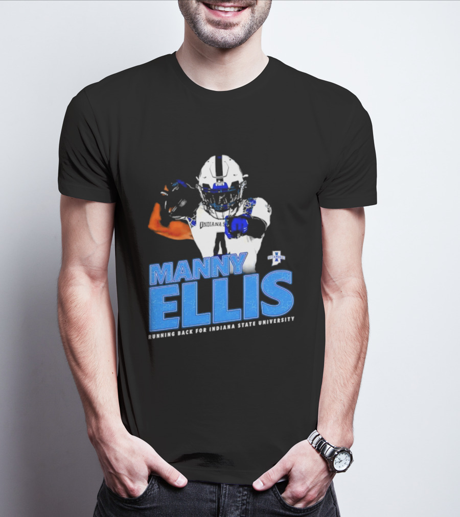 Manny Ellis Indiana State University Football Running Back T-Shirt