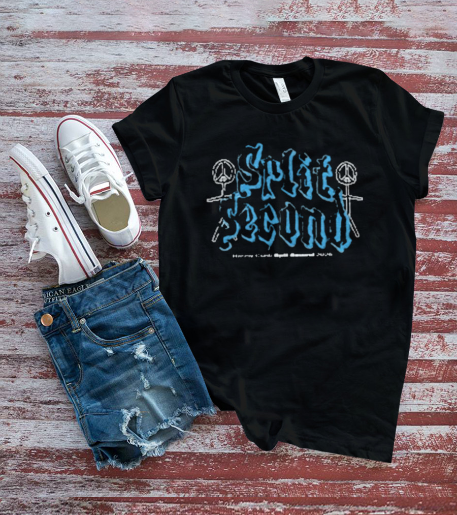 Renny Conti Split Second Peace Symbol Sticks T-Shirt