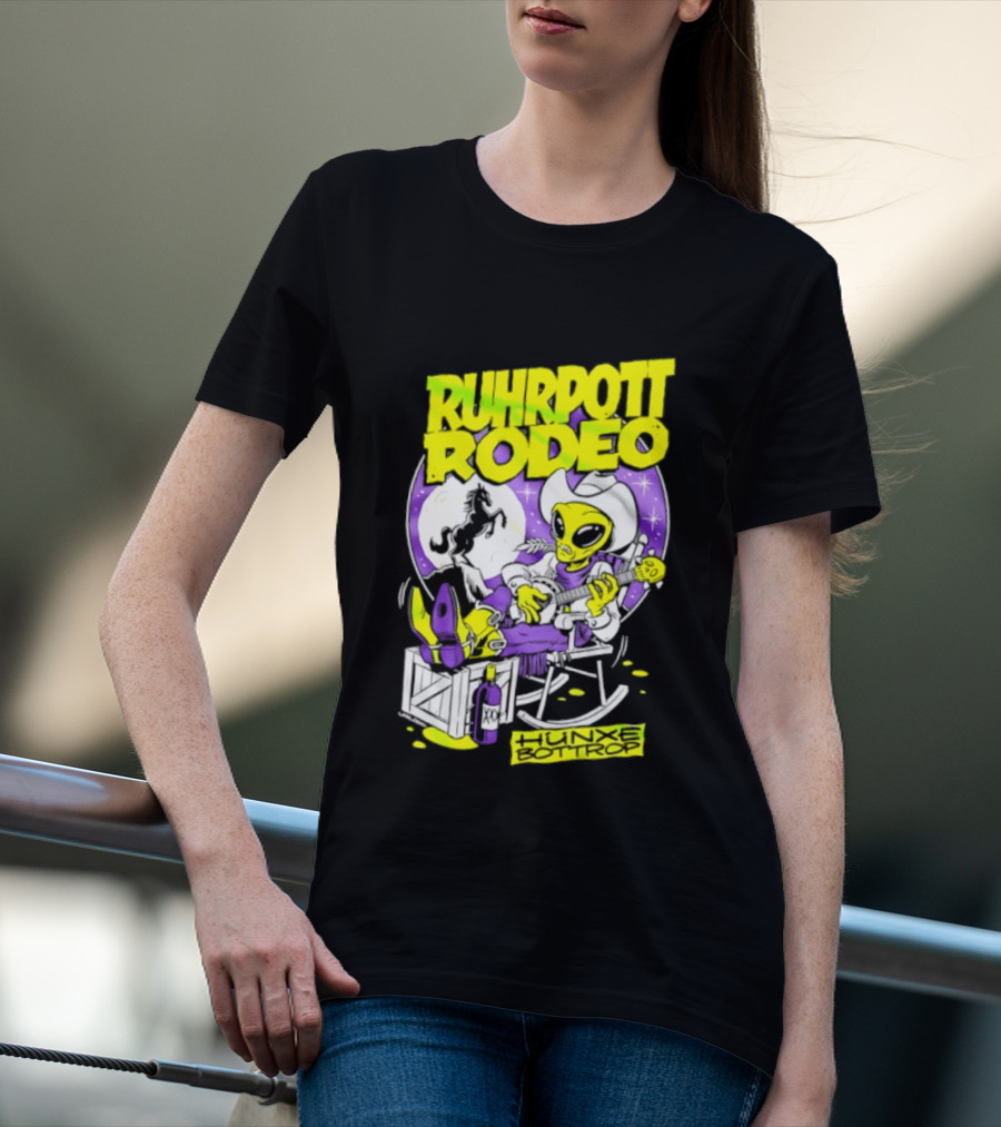 Ruhrpott Rodeo Hunxe Bottrop Extraterrestrial Banjo Player T-Shirt