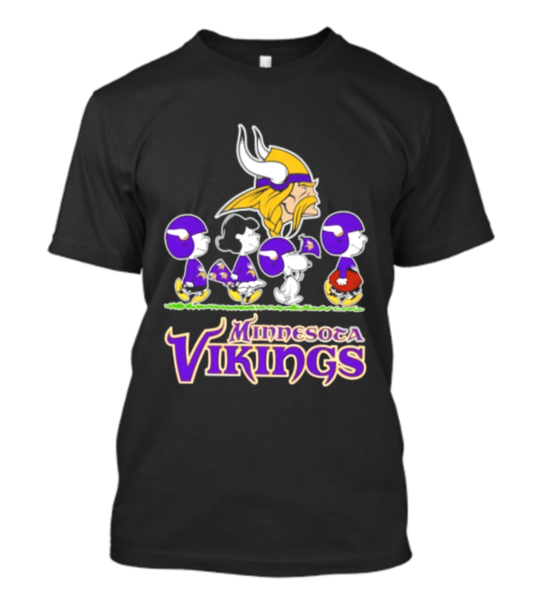 Peanuts Snoopy Minnesota Vikings Characters NFL Team Collaboration T-Shirt