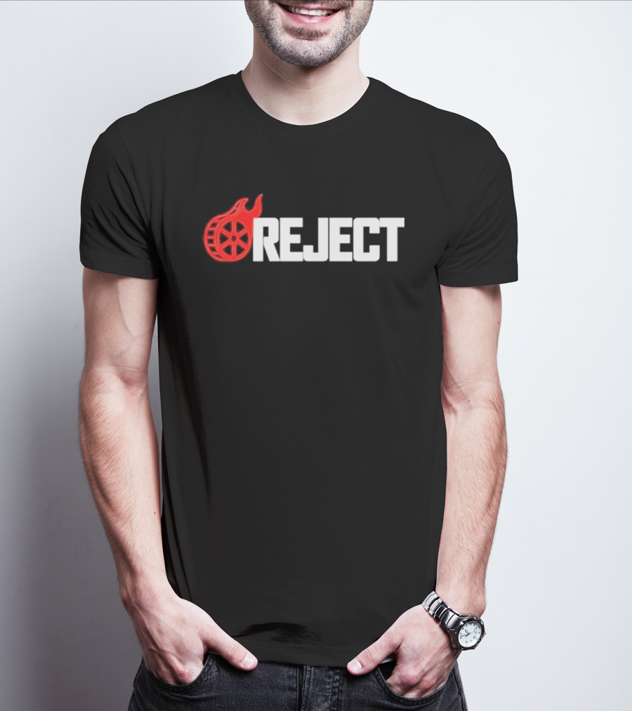 Flaming Reel Rejects Movie Wheel T-Shirt