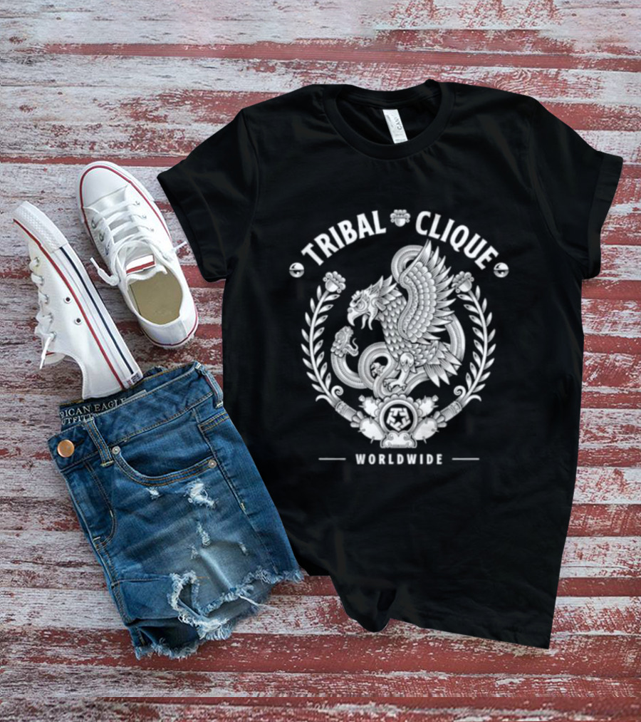 Tribal Clique Worldwide Eagle And Snake T-Shirt