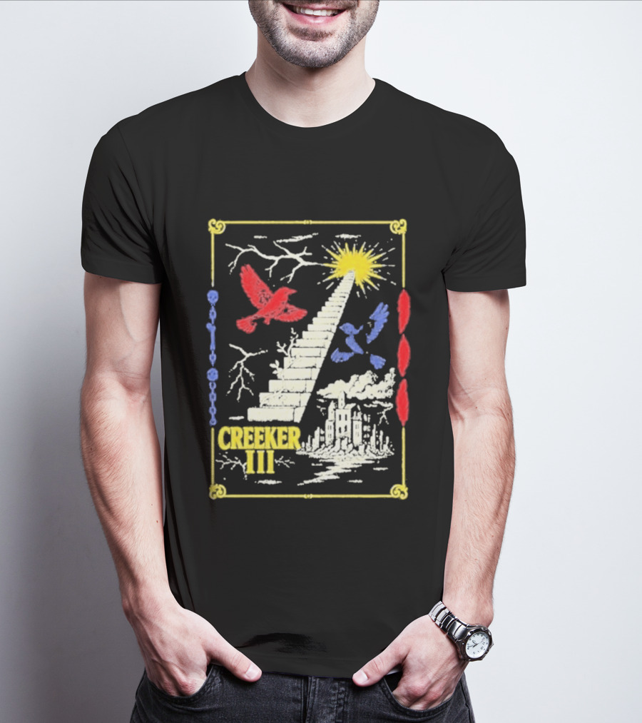 Creeker III Stairway To Sun With Red Bird And Blue Bird T-Shirt