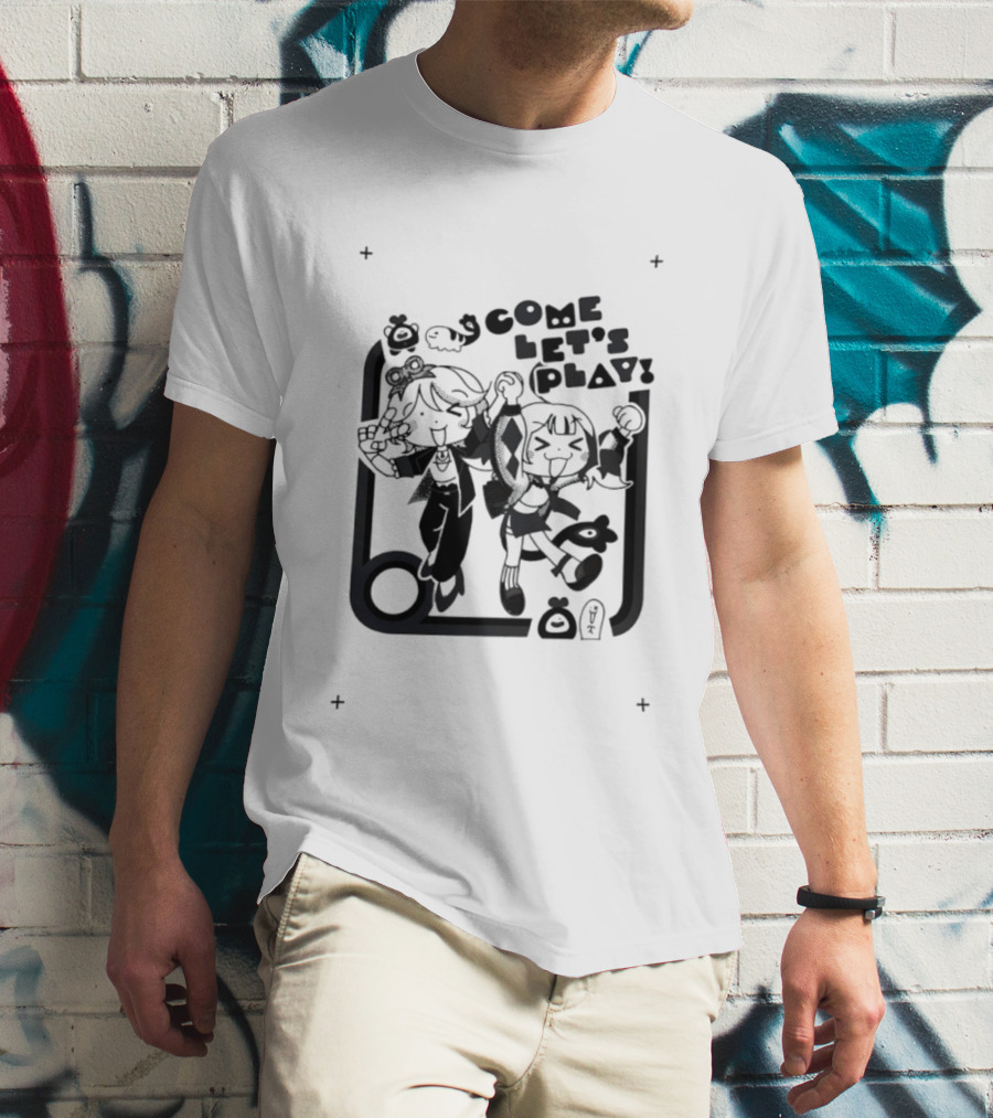 Come Let's Play Anime Characters Manga Fun T-Shirt