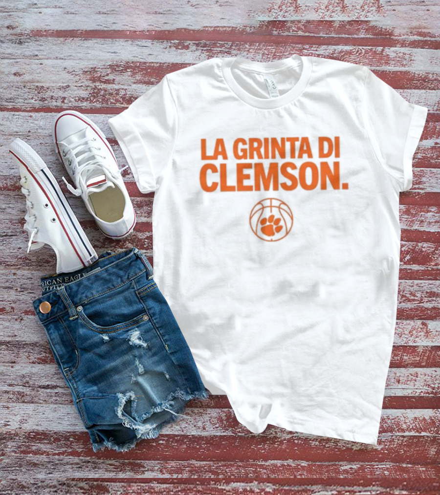 La Grinta Di Clemson Tigers Basketball Paw T-Shirt