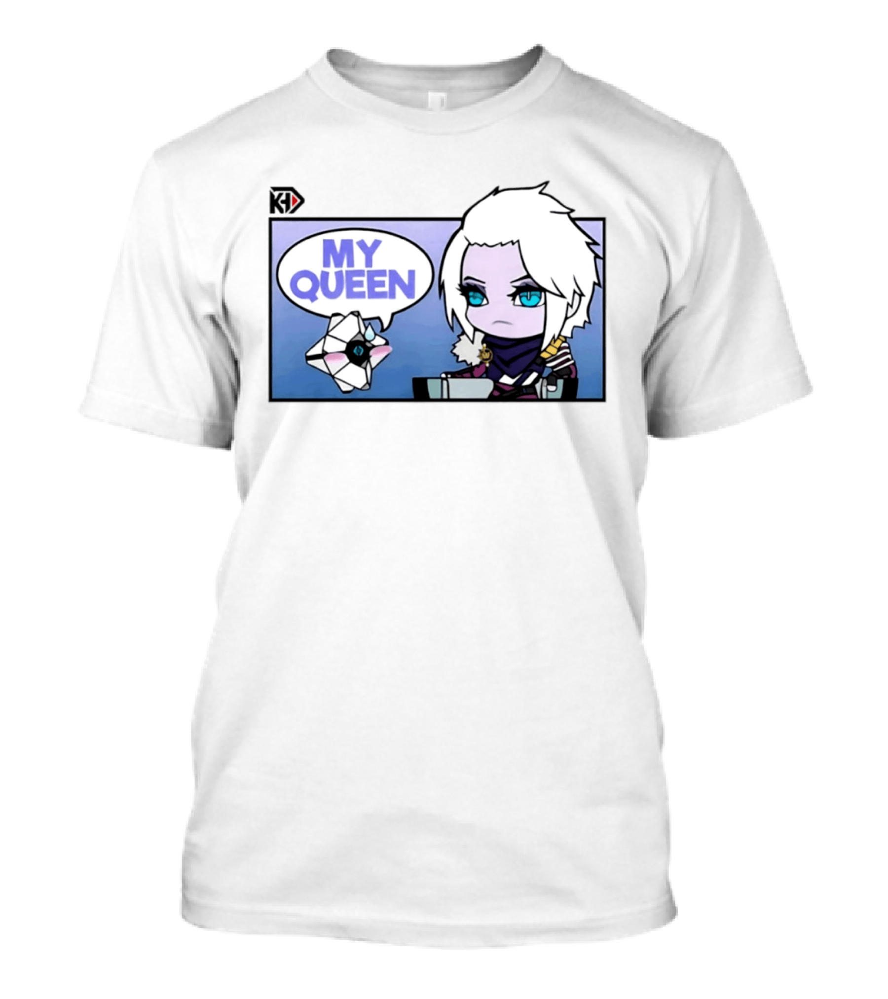 Mara Simp My Queen Chibi Character With Ghost Companion T-Shirt