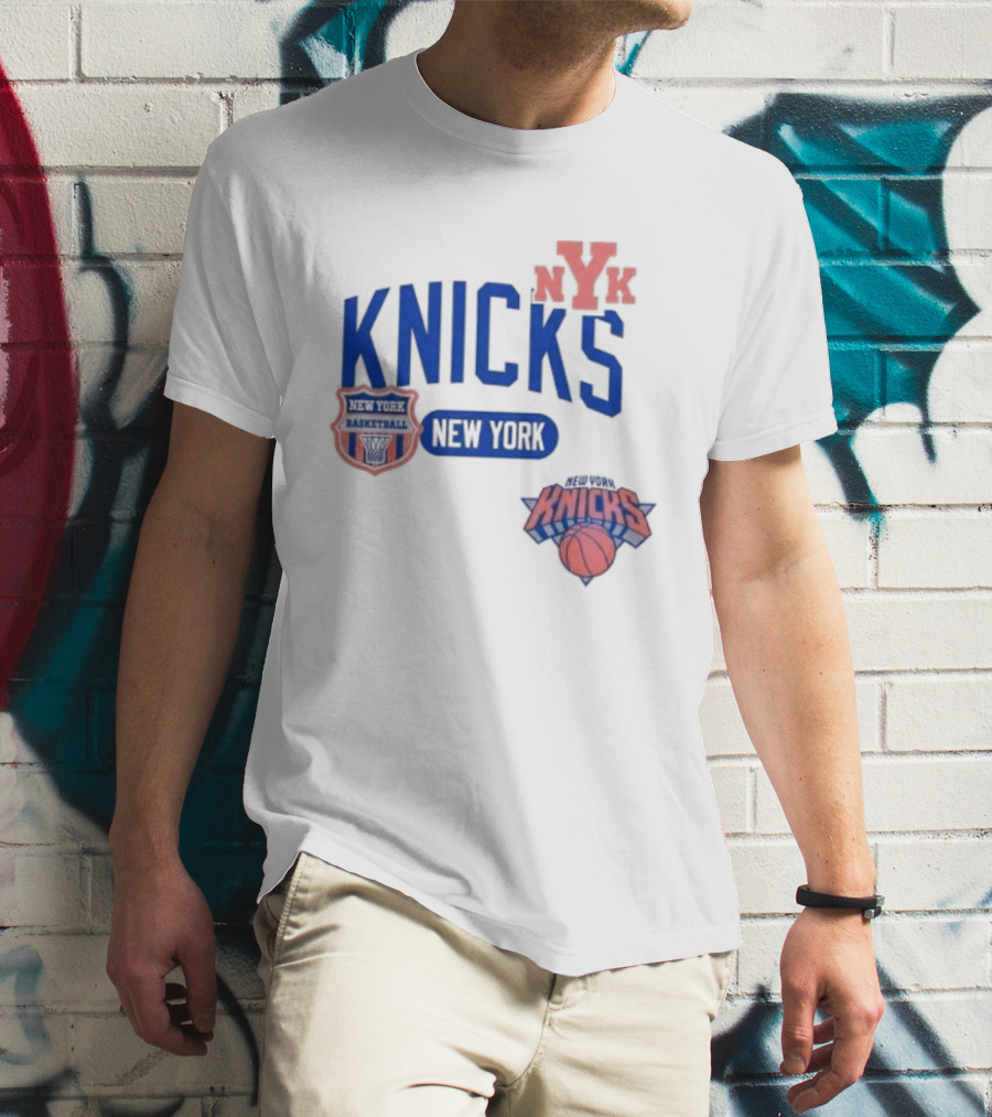 New York Knicks NYK Basketball NBA Collage T-Shirt