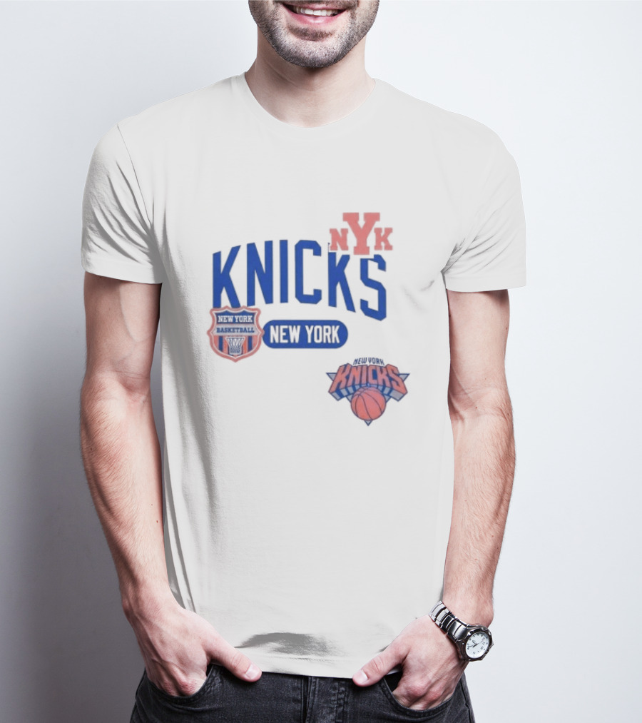 New York Knicks NYK Basketball NBA Collage T-Shirt