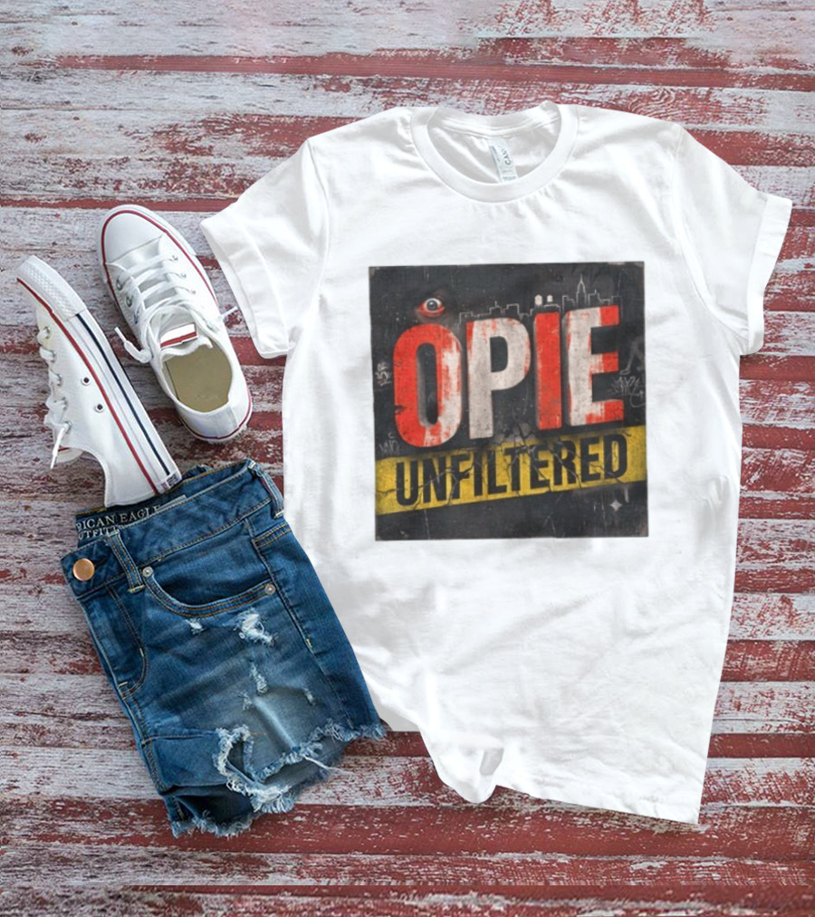 Opie Unfiltered Podcast Eye Graffiti Cityscape T-Shirt