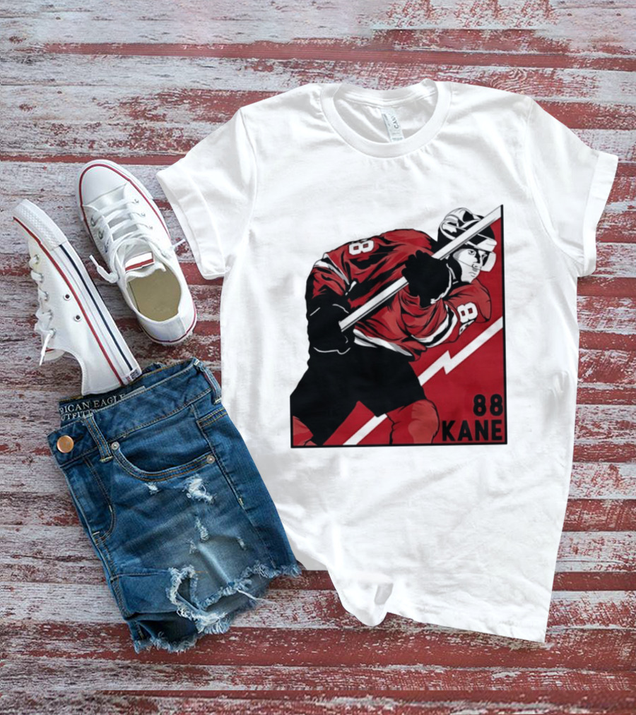 Patrick Kane 88 Chicago Blackhawks Comic Style Hockey Player T-Shirt
