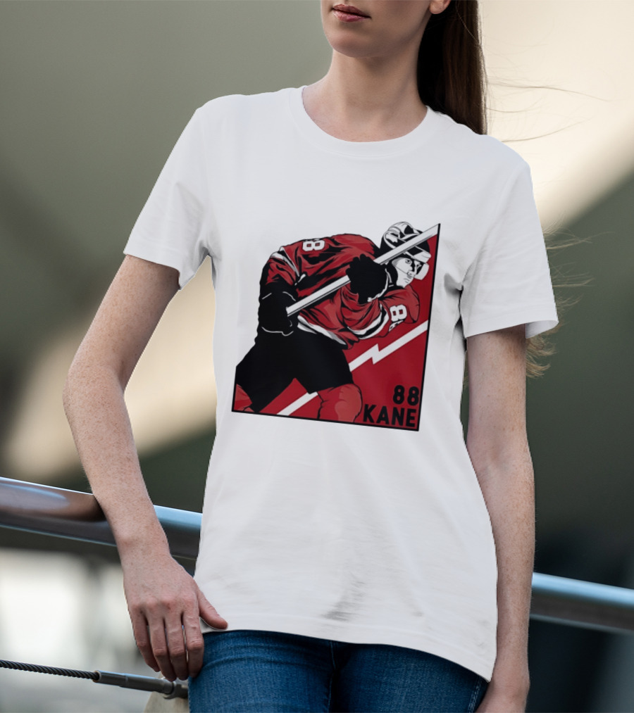 Patrick Kane 88 Chicago Blackhawks Comic Style Hockey Player T-Shirt